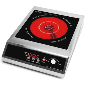 Nouvelle <span class=keywords><strong>plaque</strong></span> chauffante électrique multifonctionnelle commerciale en cristal noir 2025, 3500W, encastrable, en acier inoxydable, portable, prête pour les VR - Product Image 3