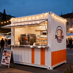 Café-bar-restaurant-kiosque mobile contemporain en conteneur maritime, robuste, durable et spacieux - Product Image 2