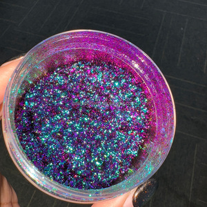 SH Tắc Kè Hoa mica Flakes màu xanh/Tím/Đỏ Eyeshadow trang trí Holographic sâu màu xanh sơn móng tay long lanh mỹ phẩm <span class=keywords><strong>Flake</strong></span> sắc tố - Product Image 6