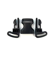 Boucle de ceinture de sécurité de rechange 25 mm en plastique noir, professionnelle, classique, 2 voies, robuste et durable, pour siège auto bébé et sac de voyage