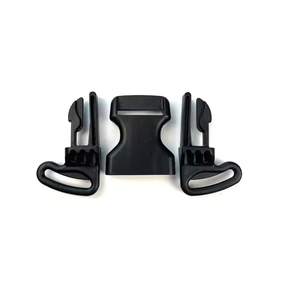 Boucle de ceinture de sécurité professionnelle classique noire en plastique de 25 mm à 2 voies pour siège auto bébé, avec fonctions de sécurité, pour accessoires de sac de voyage - Product Image 6