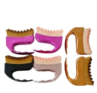 Nouvelle brosse lymphatique en forme de C pour massage facial, brosse en plastique à fibres synthétiques pour les yeux et le cou, modèle personnalisable avec logo, vente en gros