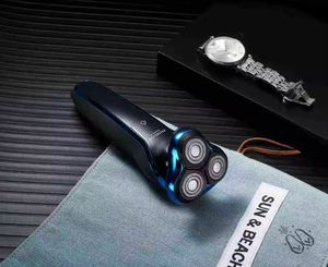 Rasoir électrique intelligent numérique 4D multifonctionnel bleu délavé, étanche IPX7, tondeuse à barbe pour hommes - Product Image 5