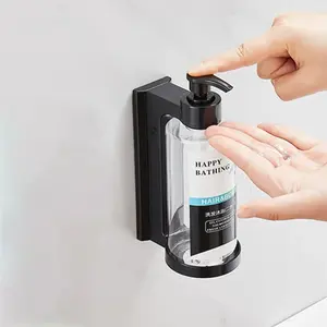 Dispensador de una sola botella de montaje en pared, champú manual de hotel, soporte para dispensador de jabón líquido para ducha