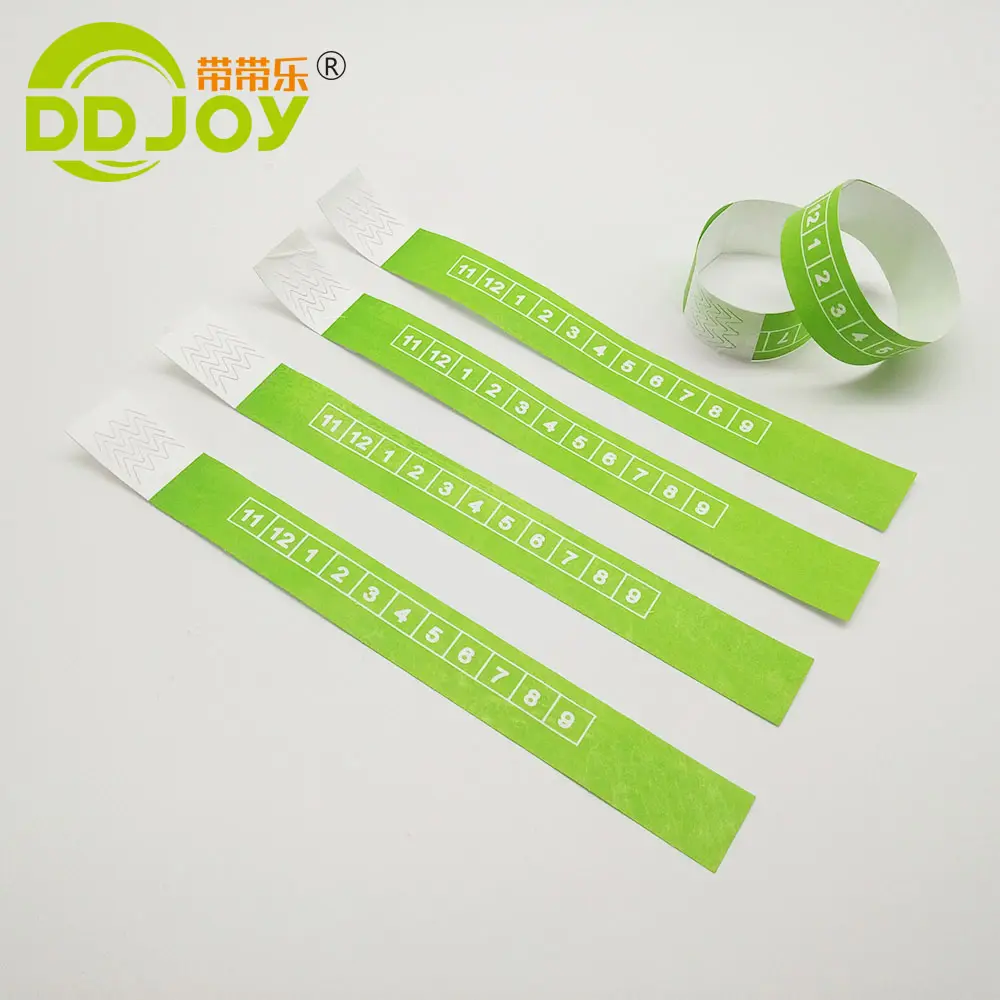Custom Festival Child Size Tyvek Bracelet Disposable Waterproof Paper Wristband For Swimming Pool Events