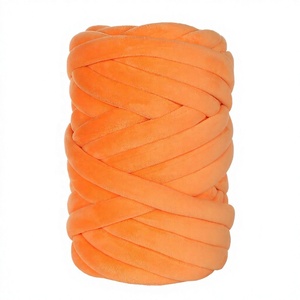 Fil tubulaire géant super doux en velours, prix de gros, fil tubulaire géant 7 Jumbo, fil tubulaire épais pour tricotage au bras - Product Image 3