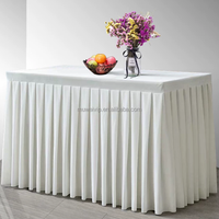 Nappe de table Muwei professionnelle en velours uni plissée élégante et moderne pour mariages, banquets, événements, utilisation intérieure/extérieure