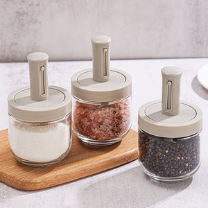 Creative Spoon Kitchen Seasoning Storage Box Household Glass Spice Bottle Salt Pot Seasoning Box Combination Set - Product Image 3