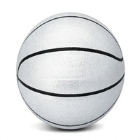 Ballon de basketball d'entraînement PSYCHE UV, revêtement PU écologique, chambre à air en caoutchouc butyle, gris froid/violet, taille 7
