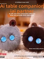 Mainan Robot Pintar AI Fu, Teman Belajar Anak, Mainan Boneka Beraktivasi Suara, Hewan Peliharaan Elektronik, Hadiah untuk Anak Usia 3+ Tahun