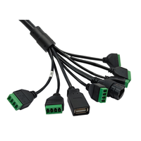 Alto rendimiento 450mm CCTV IP67 Chaqueta de aluminio impermeable Arnés de cableado Conductor de cobre estañado recubierto de PVC negro RJ45