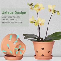 Pot en argile terre cuite Absorption d'eau spéciale Propriétés respirantes Plantes succulentes suspendues Orchidées Jardinières en argile Pots de fleurs