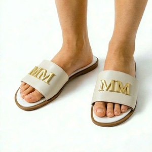 Zapatos de mujer, pantuflas, sandalias planas con punta cerrada, sandalias de verano a la moda, zapatos cómodos estilo slip-on - Product Image 2