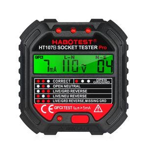 HABOTEST Circuito Elétrico Automático Polaridade Detector De Tensão GFCI <span class=keywords><strong>Outlet</strong></span> <span class=keywords><strong>Tester</strong></span> Tensão Display 90-250V Soquete <span class=keywords><strong>Tester</strong></span> Household - Product Image 1