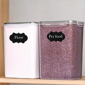 Lot de 2 contenants de stockage hermétiques en PP de qualité alimentaire de 9,5 L avec couvercles à rabat pour spaghetti, pâtes, farine, sucre, céréales – Design transparent visible - Product Image 3