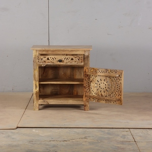 High Quality Wooden Bedside Table with Drawer Storage Bedroom Nightstand Cabinet Modern Home Furniture Wholesale Manufacturer - Product Image 3