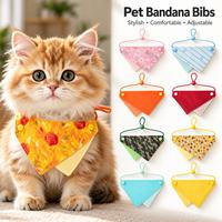 Bandanas pour animaux de compagnie, foulards triangulaires pour chiens et chats, accessoires pour animaux, collection de bavoirs faits main à double boucle réglable