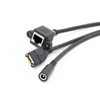 Câble M12 12 broches vers USB DC RJ45 Ethernet, câble d'assemblage personnalisé