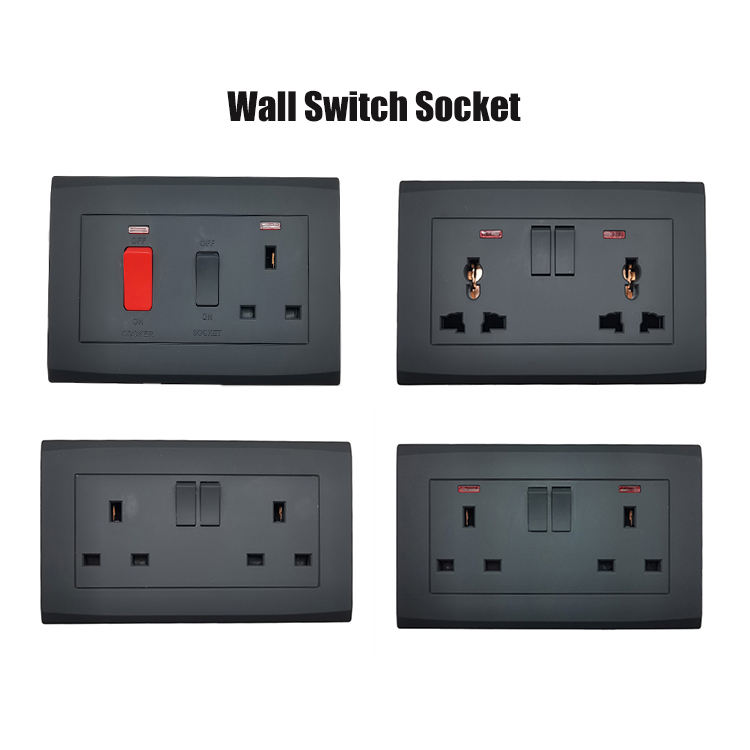 VNX Black Wall Switch 1gang 1/2 Way Wall Switch