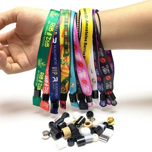 Pulseras Tejidas Personalizadas con Cierre Deslizante para Conciertos, Eventos y Festivales, con Bordado y Diseño de Propaganda - Product Image 1