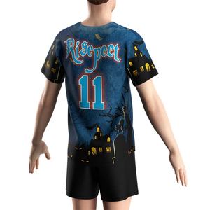 Camiseta de Béisbol/Sóftbol Personalizada al por Mayor, de Manga Corta, con Diseño de Castillo de Halloween, para Uso Diario y Competencia - Product Image 6