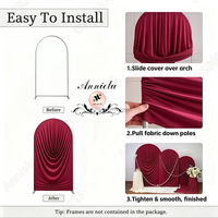 Housses de draperie pour arche de mariage ANNIELU, housses extensibles en spandex pour fond de scène, pour la décoration de cérémonie de mariage et de fête