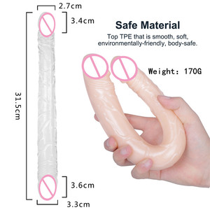 Gode Flexible à Double extrémité de taille moyenne, Offre Spéciale cm de longueur, réaliste en usine, pour Gays lesbiennes, 31.5 - Product Image 4