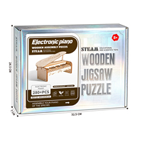 Piano jouable, puzzle en bois 3D, clavier électronique DIY, modèle d'instrument de musique, kit éducatif STEM, jouets pour enfants et adultes