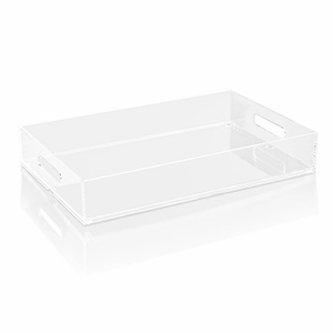 Plateau en lucite ondulée ambre personnalisé RAYYI Judaica - Product Image 3