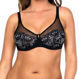 Ladymate ODM/OEM Sujetador <span class=keywords><strong>De</strong></span> <span class=keywords><strong>Realce</strong></span> Con Encaje Mujeres Busto Completo Sujetador Con Cable Sin Forro Tallas Grandes Sujetador Con Aros <span class=keywords><strong>De</strong></span> Encaje Bordado - Product Image 1