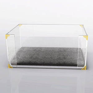 JAYI-cama de acrílico transparente para perros y gatos, camas para mascotas con accesorios metálicos - Product Image 2