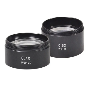 Microscopio estéreo de vídeo 0.3x WD lente de objetivo auxiliar 0.5X 0.7X 0.75X 1X 1.5X 2X Zoom óptico microscopio estéreo lente Barlow - Product Image 4