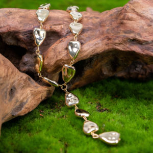 Collier unisexe classique bohème asymétrique baroque haut de gamme en forme de Y avec pendentif irrégulier et chaîne de clavicule en argent – Vente en gros - Product Image 1