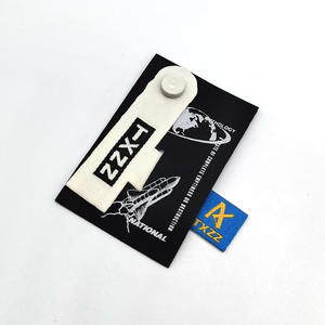 High Density Custom Private Logo Garment Fabric Woven Label Luxury Cotton <b>Tags</b> for Clothes Wholesale Center Fold Labels - Product Image 2