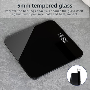 Giá thấp Thủy Tinh Xách Tay hộ gia đình quy mô nhỏ FBA kích thước nhỏ điện tử trọng lượng cơ thể quy mô kỹ thuật số phòng tắm có trọng lượng quy mô - Product Image 3