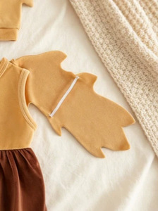Lot de 3 costumes d'hibou pour bébé garçon, Halloween, 0-18 <span class=keywords><strong>mois</strong></span>, barboteuse sans manches à ailes, culotte en velours et chapeau d'hibou - Product Image 6