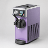 Machine à glace molle professionnelle à saveur unique en acier inoxydable pour comptoir, idéale pour les cafés et les pâtisseries