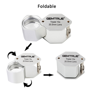 Deluxe <span class=keywords><strong>Diamond</strong></span> <span class=keywords><strong>Loupe</strong></span> 10x <span class=keywords><strong>Triplet</strong></span> <span class=keywords><strong>Lens</strong></span> 20.5mm Diâmetro com Branding Opções e Embalagem Elegante - Product Image 5
