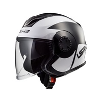 Casque de moto LS2 3/4 en ABS, design rétro, double visière, visière toutes saisons, certifié 3C, homme femme OF570