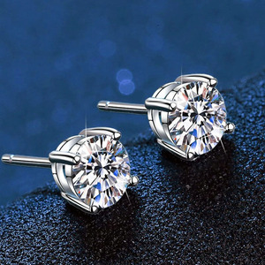 Orecchino di lusso di alta gioielleria di lusso in argento Sterling VVS 925 con orecchini in diamante Moissanite da 3mm-12.5mm - Product Image 2