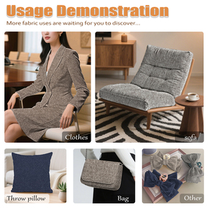 Nâu xương cá Tweed vải 20% len 80% Polyester vải thích hợp để làm áo khoác và phù hợp với bộ - Product Image 5