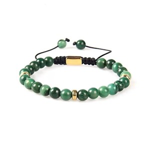 Gelang <span class=keywords><strong>Jade</strong></span> Alami 6Mm 8Mm yang Dapat Disesuaikan, Pelindung Penyembuhan Spiritual yang Kuat untuk Suami dan Istri, Hadiah untuk Wanita dan Pria - Product Image 1