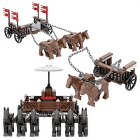 Blocs de construction en plastique MOC, chariot médiéval, armes militaires anciennes, accessoires, modèle de scène de la dynastie Qin, jouet DIY