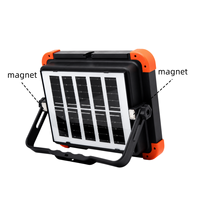 Lámpara de Trabajo LED SMD Blanca de 450LM, con Energía Solar, Resistente al Agua IP44, Ángulo de Haz de 120°, Carga Solar Tipo-C, 2400mAh, para Taller