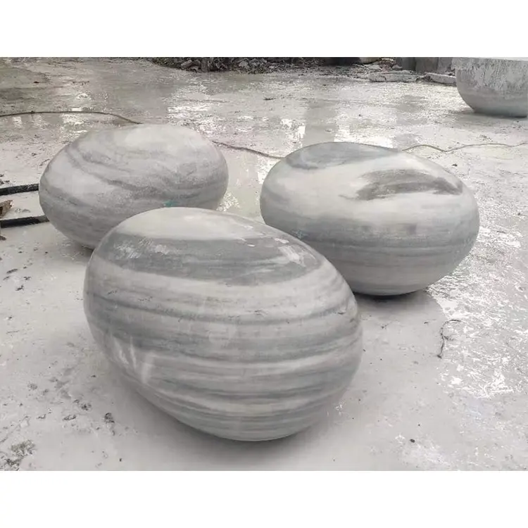 Wholesale Customized Huge Size Natural River Stone Big round Landscape Stone for Outdoor Decorative Use Pebble Stone