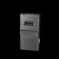 YN Nouveau design Briquet à cigares carré multifonctionnel avec logo gravé au laser, coupe-vent, double flamme