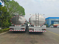 Semi-remorque à réservoir en acier inoxydable 3 essieux 45000L 50000L pour le transport de liquides alimentaires, lait, bière, eau potable