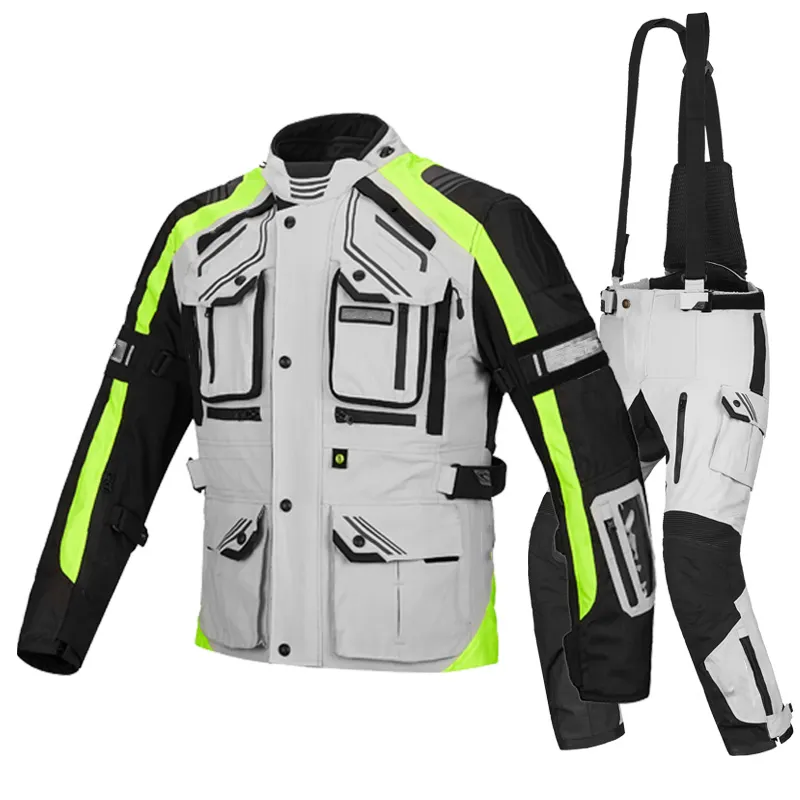 Herren All Seasons Grau und Schwarz Motorräder Motorrad Wasserdichter Anzug Touring Jacken Hose Jacke Motorrad Herren