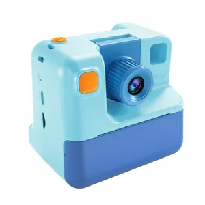 Personalizado 2 pulgadas 360 grados Flip frontal y trasero niños Cámara regalos mini cámara digital imagen impresión impresora cámara instantánea