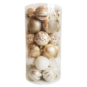 Cross Border 6cm 30Pcs/Set Shaped Platinum Christmas Balls Set Christmas <b>Tree</b> Christmas Atmosphere Decoration Balls - Product Image 5